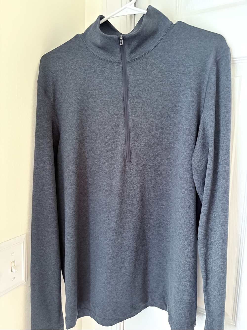 lululemon athletica Men’s Soft Jersey Quarter-Zip Long Sleeve -Heather Navy